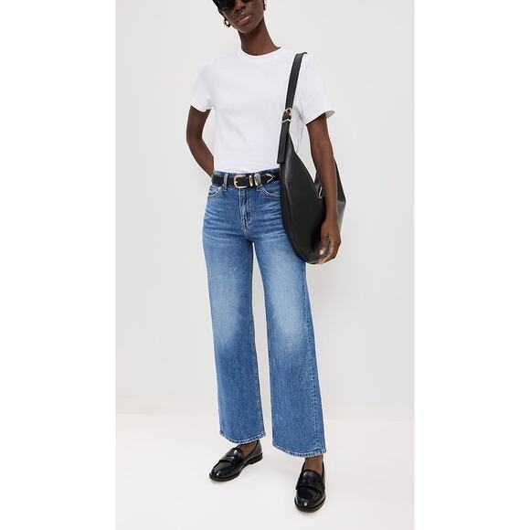AYR The Secret Sauce Wide Leg Straight Jeans Blue Denim High Rise Women’s 25 - Picture 1 of 7